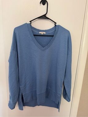 Z Supply Dusty Blue V-Neck oversized Pullover